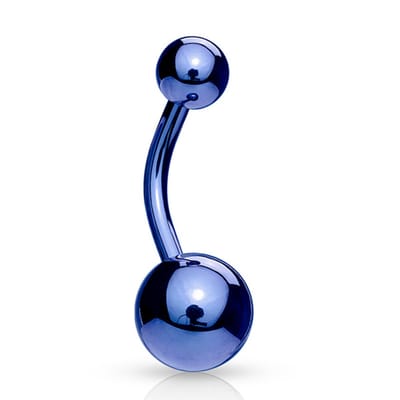 Piercing titanium basis - blauw - LMPiercings