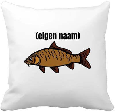 Akyol - vis met eigen naam Kussen hoes - Vis - vissen liefhebbers - iemand die houdt van vissen - verjaardag - cadeau - kado - 40 bij 40 cm