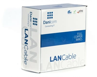 DANICOM CAT6 UTP 100 meter kabel op rol soepel - PVC (Fca) - Trekdoos - Internetkabel - Netwerkkabel - UTP kabel