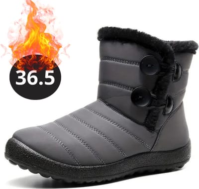 Bovista Snowboots - Sneeuwschoenen - Sneeuwboots - Dames - Wintersport - Ski - Skischoenen - Grijs - 36.5 - Knopen