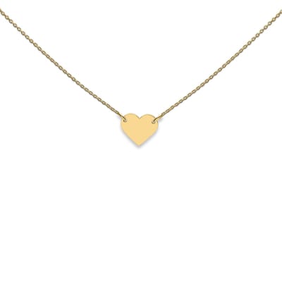 Lovelockers® | Ketting Met Hart Bedel | Minimalistisch Hartje | Goudkleurig | Stainless Steel | 40+4 cm