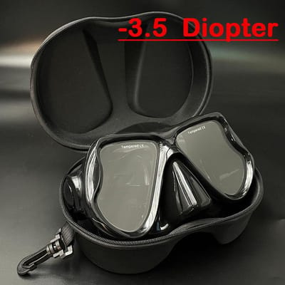 Personaliseer Optisch Correctief Duikmasker voor Volwassenen Myopie Glas Lens Zwemmasker Dioptrie van -1,5 tot -5,0 Verpakking In Zwart Praktisch Gebruik