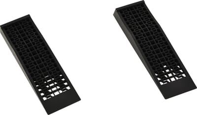 HOMCOM 2 oprijplaten, drempelhelling, stoeprand, rubberen hellingen, PP, zwart, 70 x 20 x 8 cm