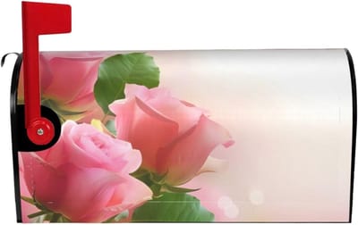 Brievenbushoezen - Decoratieve Wraps - Buiten Decoratie - Magnetische Bevestiging - 53 x 45 cm - Roze