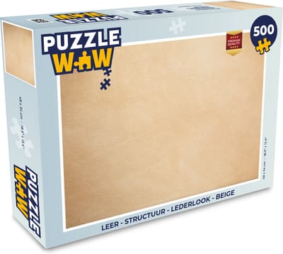 Puzzel Leer - Structuur - Lederlook - Beige - Legpuzzel - Puzzel 500 stukjes