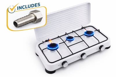 SMH LINE® Gas kooktoestel 3 pits XL - Camping kooktoestel - Gaskomfoor