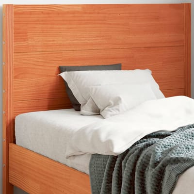 vidaXL - Hoofdbord - 100 - cm - massief - grenenhout - wasbruin