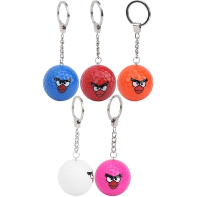 5pcs Balles de Pratique de Golf avec Porte-clés Porte-clés Sportif Balles d'Entraînement de Golf Cadeau Golfeur red