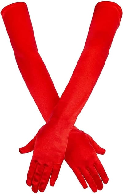 Elegante Lange Satijnen Ellebooghandschoenen van 21 Inch voor Avondfeesten en Dansen voor Dames