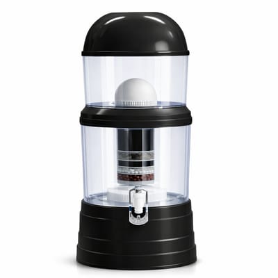 Ventji® Zwaartekracht Waterfilter 14L - Waterdispenser Zonder Stroom - Schoon Drinkwater met Mineralen - Inclusief Filter