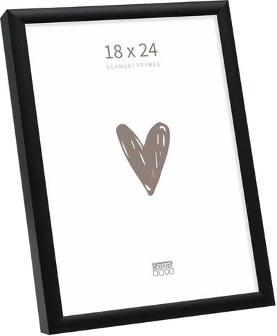 Deknudt frames fotolijst S027K2 - smal zwart aluminium - foto 18x24 cm
