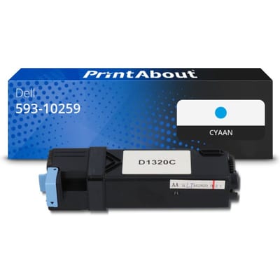 PrintAbout huismerk Toner 593-10259 (KU051) Cyaan Geschikt voor Dell