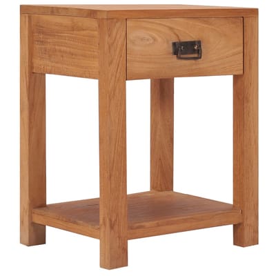 vidaXL - Nachtkastje - 35x35x50 - cm - massief - teakhout
