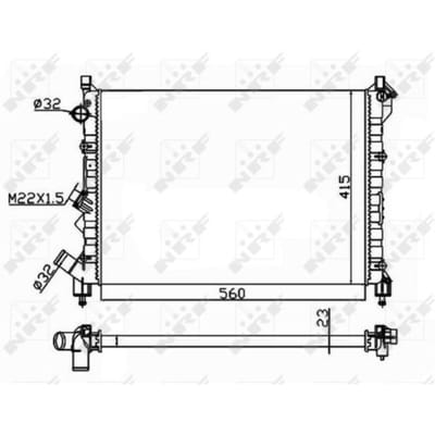 Radiator, motorkoeling Economy Class NRF 58943A