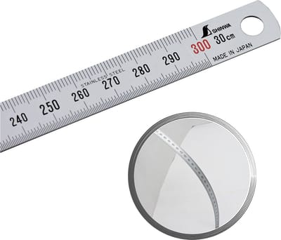 Shinwa 29017 roestvrij stalen liniaal flexibel 30 cm - Hoogste nauwkeurigheid en verwerking