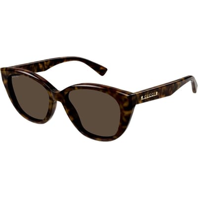 Lunettes de soleil Gucci Logo œil de chat Lunettes de soleil Homme Écaille de tortue GG1588S002 Dust Bag+Eyeglass Case (Random Color)