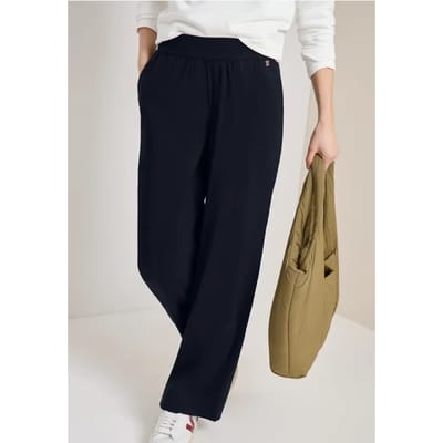 High Waist broek met wijde pijpen in Loose Fit
