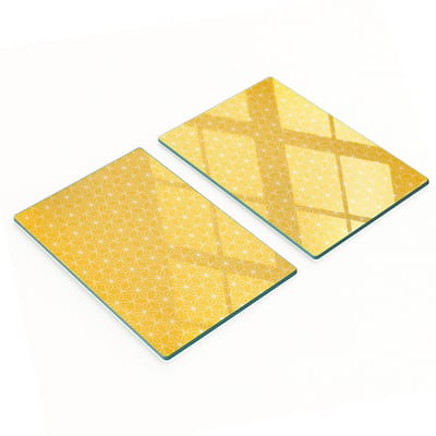 Decoratieve glazen snijplanken voor in de keuken met sterrenmotief, 2x40x52 cm