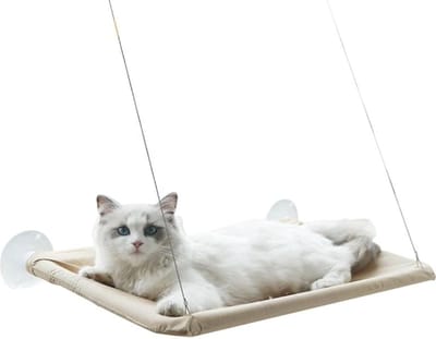 Nixnix® - Kattenhangmat - Khaki - Hangmat kat - tot 17,5kg - 55x35cm