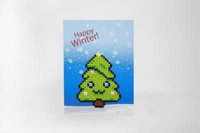 Diamond Painting Happy Winter wenskaart