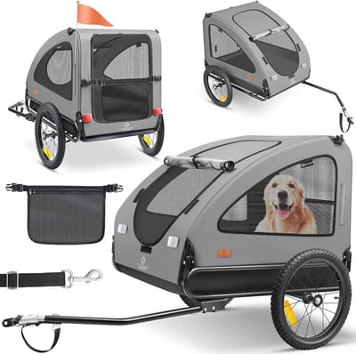 Hondenbuggy 2-in-1 Fietskar voor Honden - Multifunctionele Transporter tot 45kg - Inklapbaar met Veiligheidsvoorzieningen