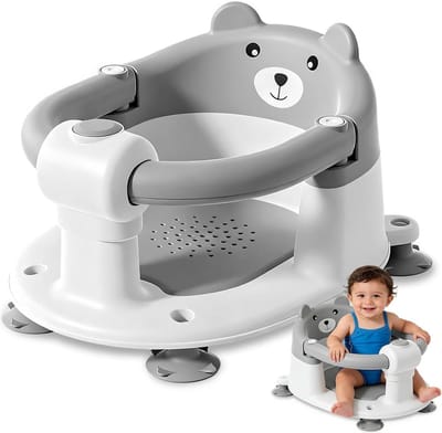 Antislip babybadzitje met 360° steun vanaf 6 maanden - Veilige badervaring voor baby's en pasgeborenen