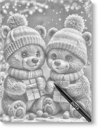 Winter beertjes | Stippelschilderij | 30x40cm | Dot painting | Oh My Dotz | Dots stippen | Diamond painting & Schilderen op nummer alternatief | Happy hobby