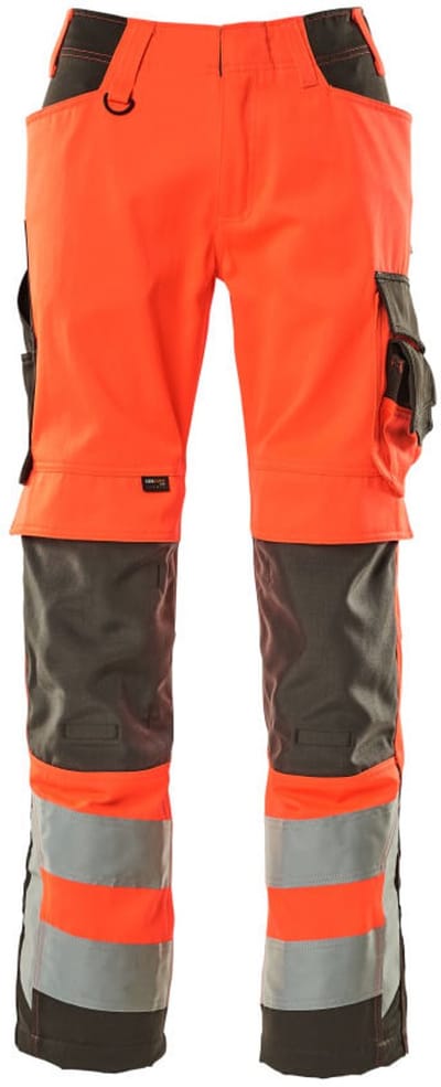 Mascot Safe Supreme Broek met kniezakken 15579-860 - hi-vis rood/donkerantraciet - C46 - 76