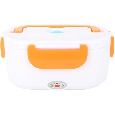 Boîte à déjeuner chauffante électrique portable Conteneur de stockage alimentaire   (Orange) Orange orange