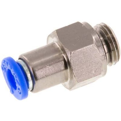 6mm & G1/4'' Regeling-In Vernikkeld Messing/PBT Terugslagklep Insteekkoppeling Buitendraad 0.2-10 bar