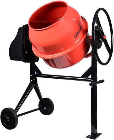 Elektrische Betonmixer 140L - Krachtige Mortelmachine met Wielen en Kantelsysteem