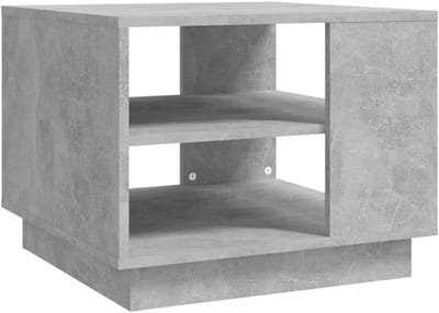 Salontafel met Lade - Koffietafel Opbergruimte - Woonkamer Organiseren - Eigentijds Design - 55 x 55 x 43 cm - Betongrijs
