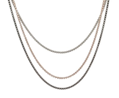 Orphelia Dames 925 Sterling Zilveren Halsketting - Goud/Zilver/Roze ZK-7203