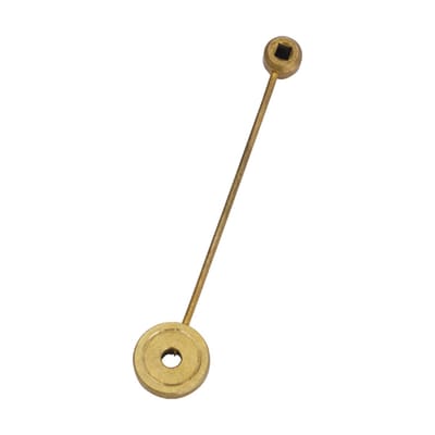 Hamer voor Franse slingeruurwerken, messing, lengte ca. 62 mm, klepeldiameter 11 mm