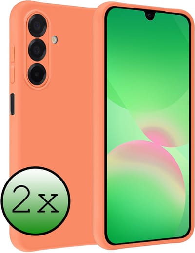 Hoesje 2 Stuks - Geschikt voor Samsung Galaxy A26 - Sterk & Shockproof - Case Siliconen - Back Cover - Telefoon Hoes - Perzik