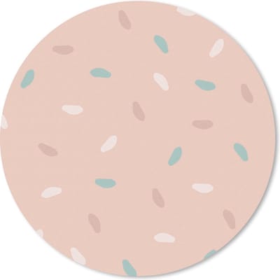 Muismat rond 20x20 cm - Mousepad Zomer - Patroon - Pastel - Ronde muismatten