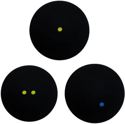 Squash Ballen - Sport Rubberen Ballen - Wedstrijd Squash - Gele Stip Classificatie - 39 mm Diameter - Zwart