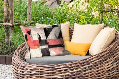 Buitenkussens - Tuin - Roze - Abstract - Aesthetic - Modern - Vormen - 50x30 cm