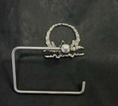 Wc rol houder Strik zilverkl. 17x11,5x19,5cm