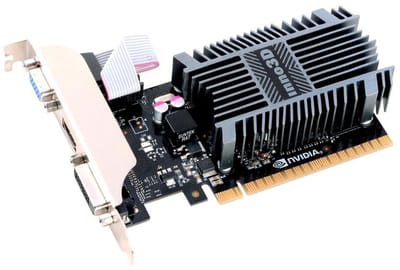 Inno 3D Nvidia GeForce GT710 Videokaart Nvidia GeForce GT710 2 GB GDDR3-RAM PCIe HDMI, DVI, VGA Passieve koeling
