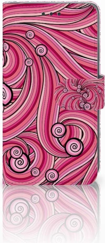 Boekhoesje voor Apple iPhone Xr Hoesje Swirl Pink