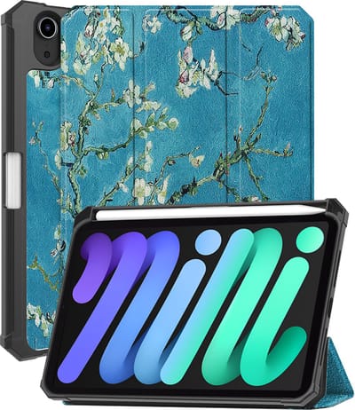 Hoesje - Geschikt voor Apple iPad Mini 7 (2024) - 8.3 inch - 7e Generatie - Dun & Stevig - Trifold Bookcase - Hard Cover Case - Met Uitsparing Geschikt voor Apple Pencil - Hardcover Book - Tablet Hoes - Bloesem