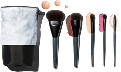 Essentiële 5-delige Make-up Kwastenset voor Reizen | Professioneel Blenden van Vloeibare en Crème Make-up | Dierproefvrij
