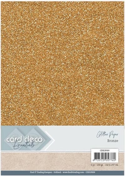 A4 Brons Glitter Papier