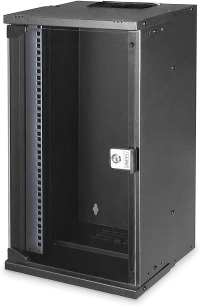 Netwerkkast 10-inch - Serverkast Wandmontage - Kantoor Thuis - Niet Gemonteerd - 12 HE 591x316x298mm - Zwart