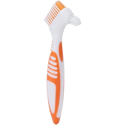 Brosse à dents pour prothèses dentaires Double tête Outils de nettoyage de prothèses dentaires sûrs pour prothèses dentaires partielles Demi-prothèses dentaires