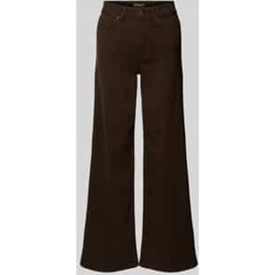 Only bruine dames jeans   High waist   Madison   Rinsewash wassing   Wide leg fit   5-Pocket zakken   Knoop- en ritssluiting   High waist Bruin XL/32