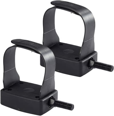 Fiets Pedalen - Vervangingspedalen Hometrainer - Binnen Fietsen - Verstelbare Voetbanden - Standaard Schroefdraad - Zwart