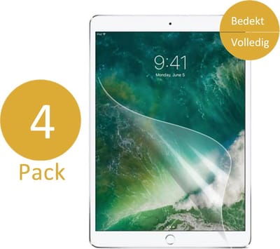 Screenprotector geschikt voor iPad 2017 / 2018 / Air 1 / Air 2 / Pro 9.7 - Glas PET Folie - 4 Stuks