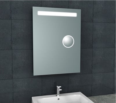 Badkamerspiegel Tigers Rechthoek 60x80cm met Geïntegreerde LED Verlichting en Scheerspiegel